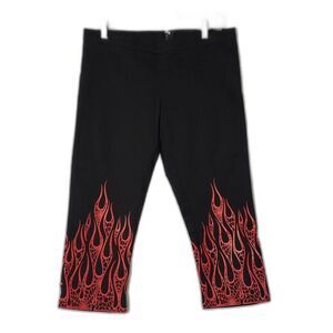Lucky 13 Supernaturally Pants Juniors Large Black Red Flame Goth Hot Topic USA
